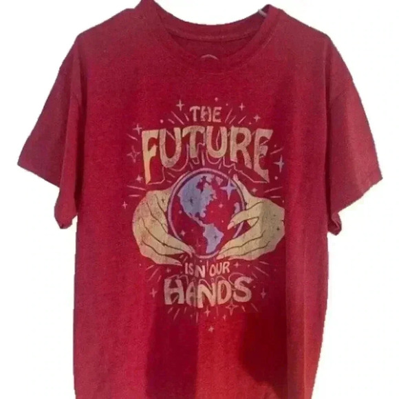 DOM Other - DOM Shirt Mens Sz Large The Future is in Our Hands Short Sleeve T Shirt